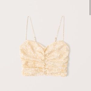 Abercrombie and Fitch. Faux Silk ruched cami.